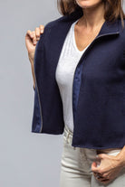Crete Zip Sweater In Navy - AXEL'S