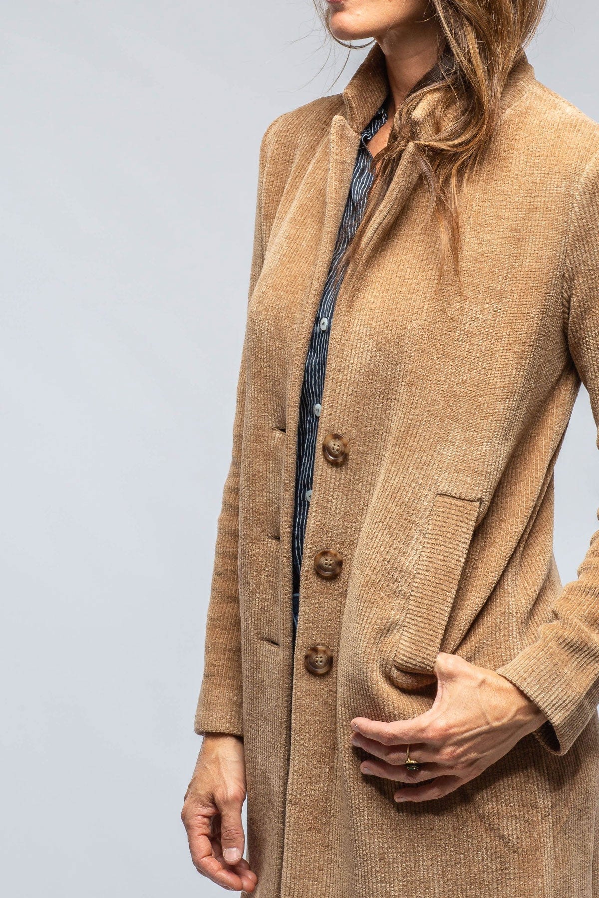 Ludovica Cord Jacket In Nougat - AXEL'S