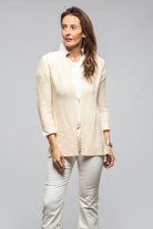 Amina Rubinacci Malta Long Cotton Cardigan In Butter | Ladies - Sweaters