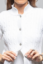 Amina Rubinacci Naxos Short Sweater In White | Ladies - Sweaters