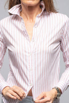 Syrna Striped Cotton Shirt In Ballerina - AXEL'S