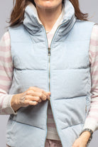 Valletta Corduroy Insulated Vest In Napoli Blue - AXEL'S