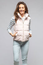 Valletta Corduroy Insulated Vest In Porcelain - AXEL'S