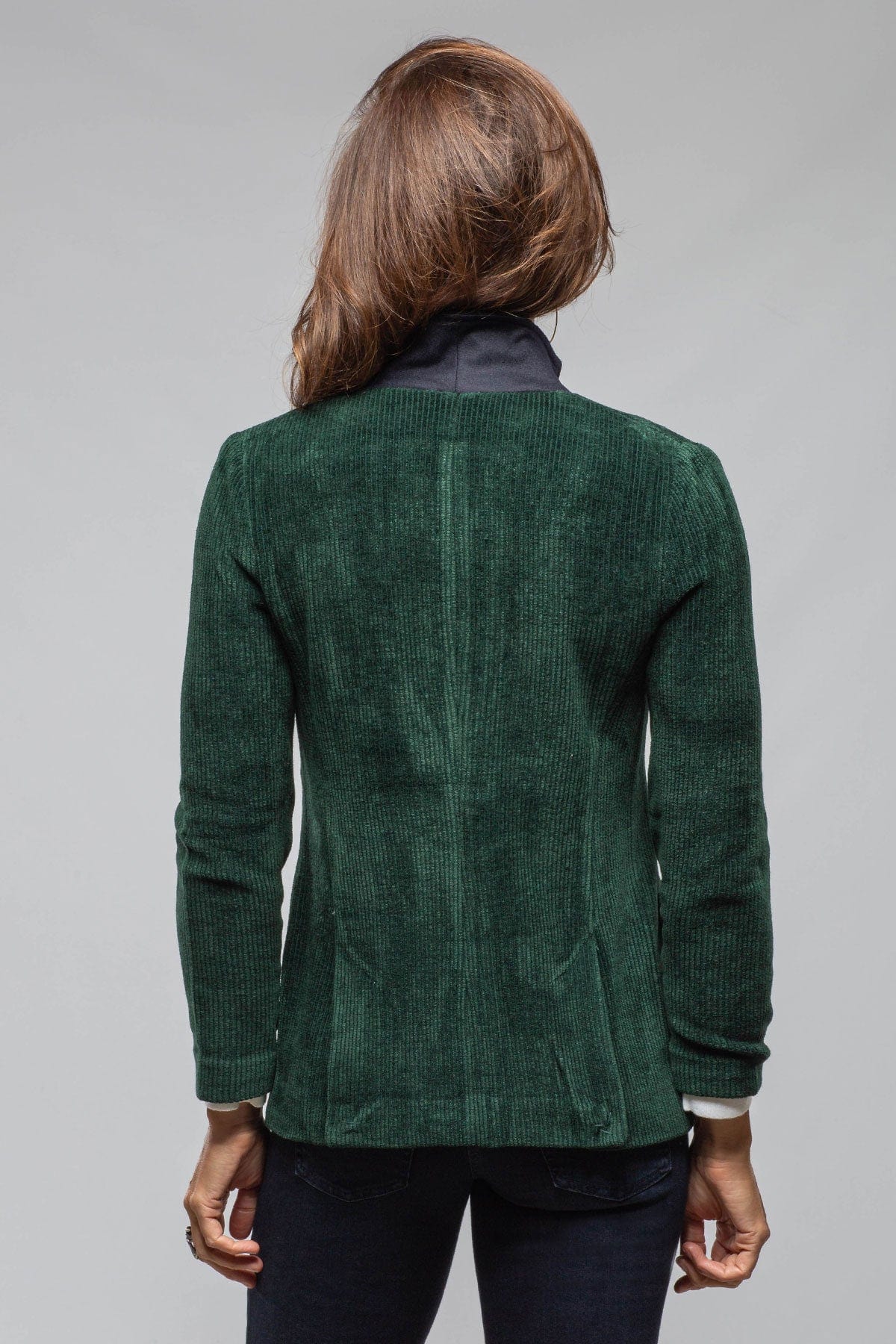 Voltaire Velvet Cord Blazer In Malachite - AXEL'S