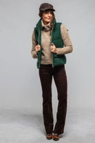 Amina Rubinacci Yeva Wool Cashmere Puffer Vest In Malachite Ladies - Outerwear - Cloth