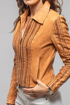 Acoma Lambskin Jacket Weave Detail In Clay - AXEL'S