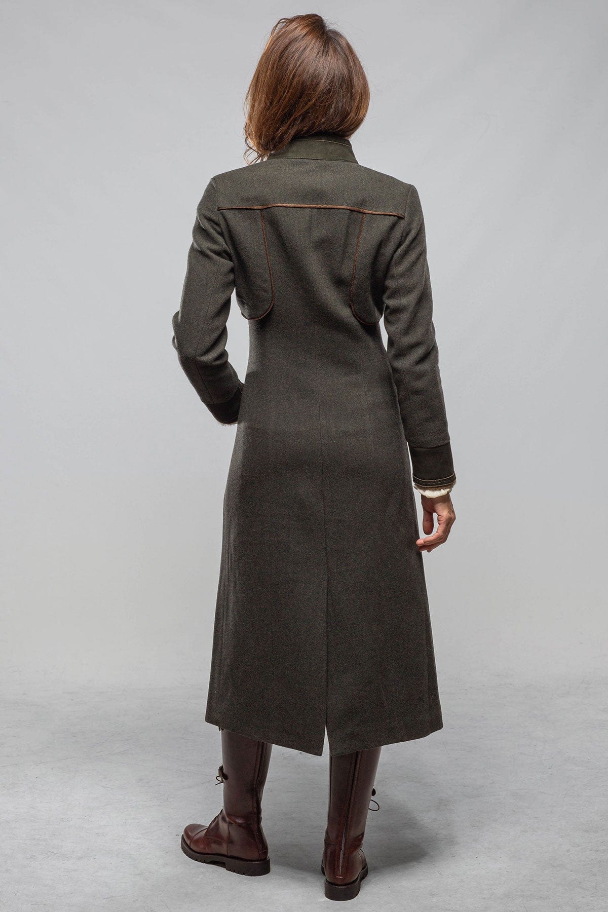 Artico Colonel Shearling Coat In Loden Ladies - Outerwear - Shearling