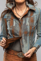 Delaney Reversible Suede/Denim Madras Snap Shirt - AXEL'S