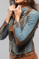 Delaney Reversible Suede/Denim Madras Snap Shirt - AXEL'S