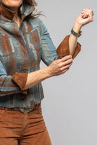 Delaney Reversible Suede/Denim Madras Snap Shirt - AXEL'S