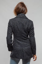 Artico Derby Tweed Donegal Jacket In Midnight Blue Melange Ladies - Outerwear - Cloth