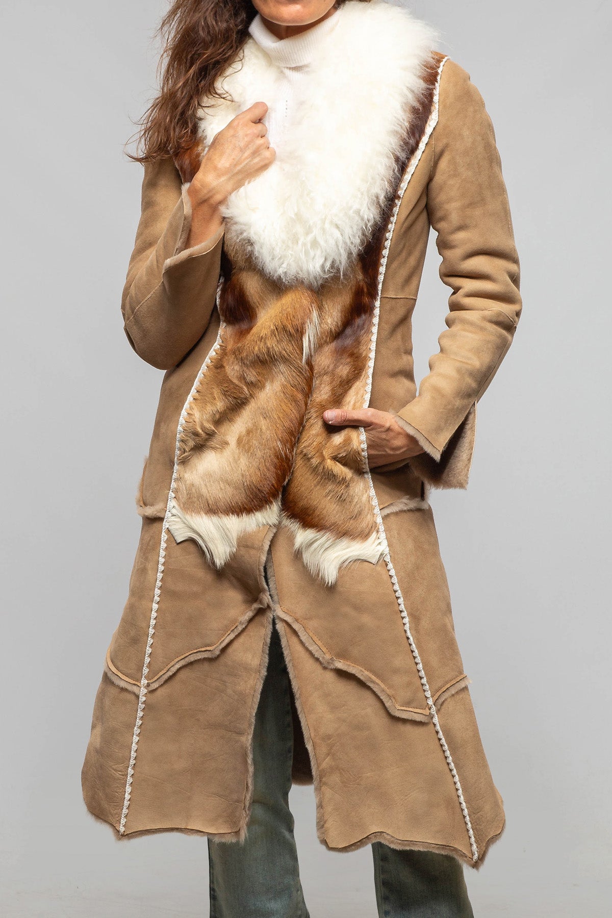 Artico Doba Shearling & Gazelle Coat Ladies - Outerwear - Shearling