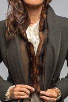 Artico Eden Wool Jacket with Shearling Insert In Loden Ladies - Outerwear - Cloth