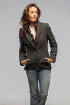 Artico Eden Wool Jacket with Shearling Insert In Loden Ladies - Outerwear - Cloth
