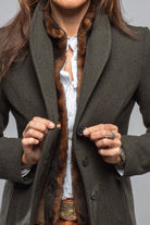 Artico Eden Wool Jacket with Shearling Insert In Loden Ladies - Outerwear - Cloth