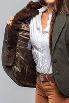 Artico Eden Wool Jacket with Shearling Insert In Loden Ladies - Outerwear - Cloth