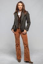 Artico Eden Wool Jacket with Shearling Insert In Loden Ladies - Outerwear - Cloth