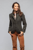 Artico Eden Wool Jacket with Shearling Insert In Loden Ladies - Outerwear - Cloth