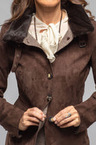 Artico Federica Suede Blazer In Chocolate Ladies - Outerwear - Leather
