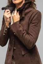 Artico Federica Suede Blazer In Chocolate Ladies - Outerwear - Leather