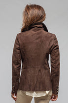 Artico Federica Suede Blazer In Chocolate Ladies - Outerwear - Leather