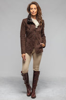 Artico Federica Suede Blazer In Chocolate Ladies - Outerwear - Leather