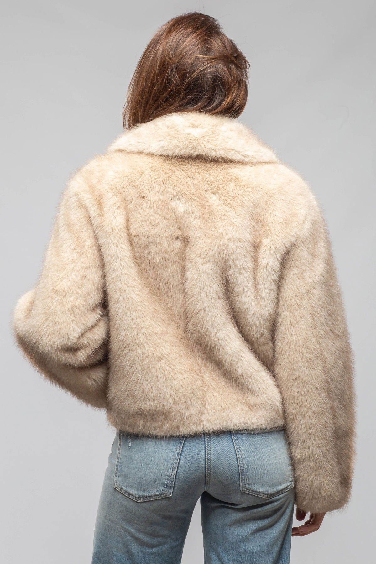Gaia Eco Fur Reversible Shearling In Oatmeal - AXEL'S