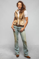 Artico Ista Shearling & Gazelle Hooded Vest Ladies - Outerwear - Shearling