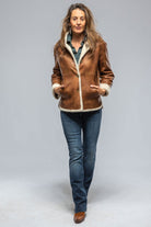 Keli Reversible Burnished Leather & Curly Lamb Shearling Jkt - AXEL'S