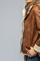 Keli Reversible Burnished Leather & Curly Lamb Shearling Jkt - AXEL'S