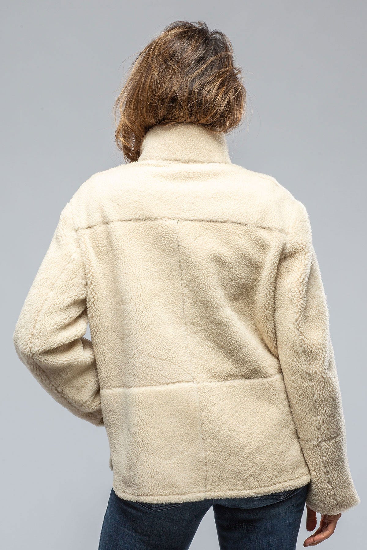 Keli Reversible Burnished Leather & Curly Lamb Shearling Jkt - AXEL'S