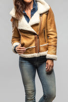 Artico Kikka Shearling Bomber Jacket In Cognac Ladies - Outerwear - Shearling