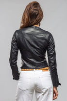 Kiley Short Moto Jacket In Navy - AXEL'S