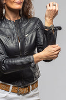 Kiley Short Moto Jacket In Navy - AXEL'S