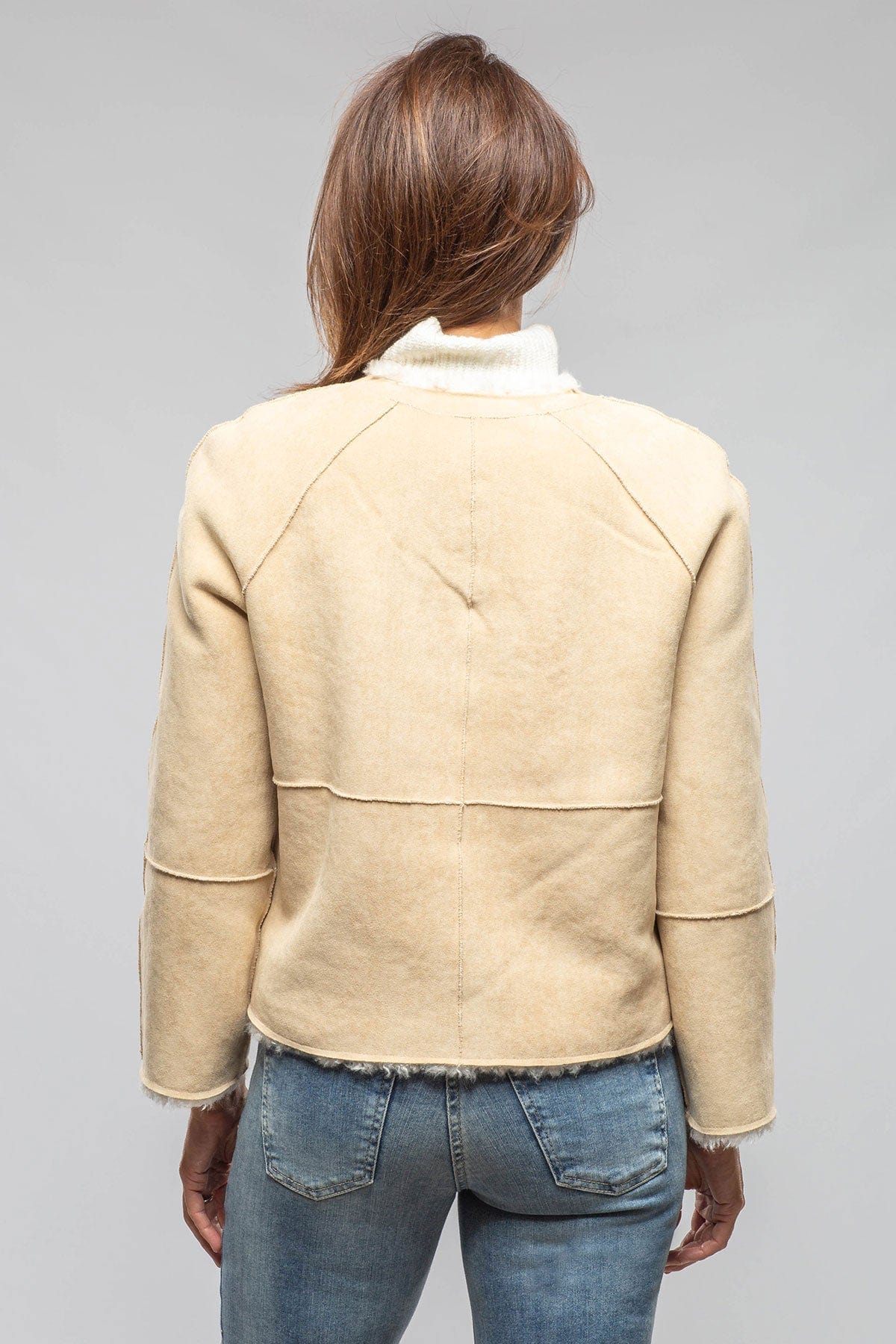 Pinto Reversible Eco Shearling In Honey Cream - AXEL'S