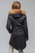 Timber Hooded Shearling Parka In Midnight - AXEL'S