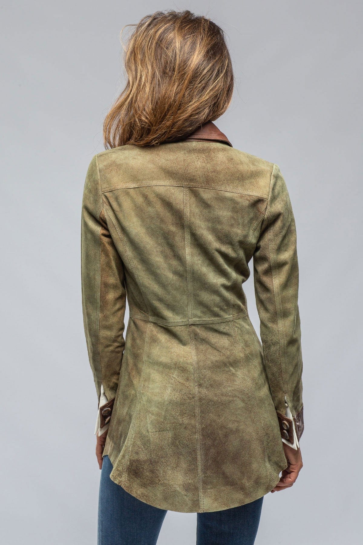 Vienna Woods Shirt Jacket In Moss/Cognac - AXEL'S