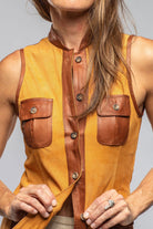 Vittoria Perforated Leather Vest - AXEL'S