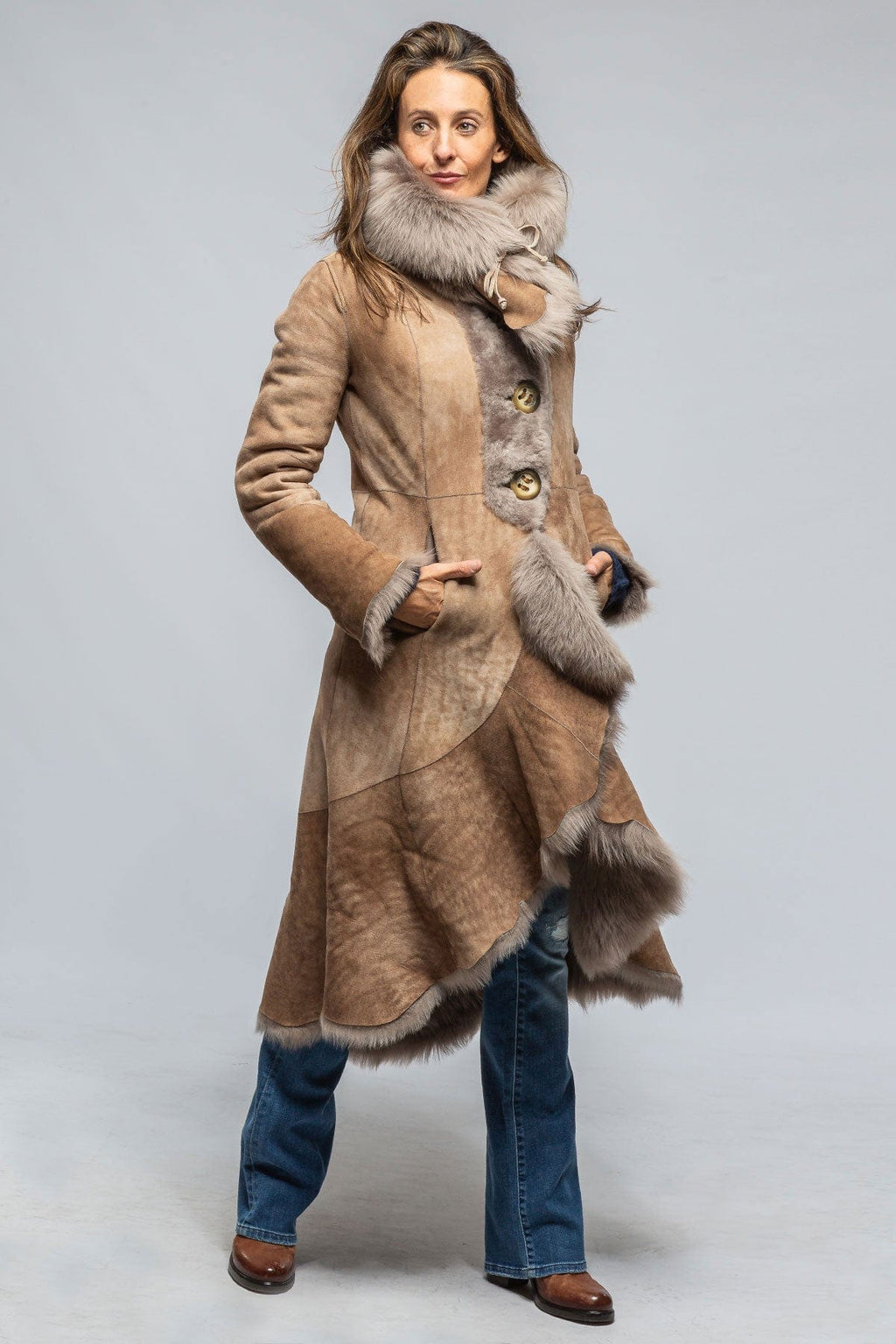 Timber Cognac Sheepskin Shearling Coat - Fur Coat, Fur Jacket, Shearling  Coat, Shearling Jacket