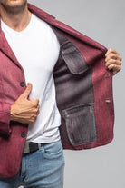 Airbloom Attitude Sport Coat In Wine - AXEL'S
