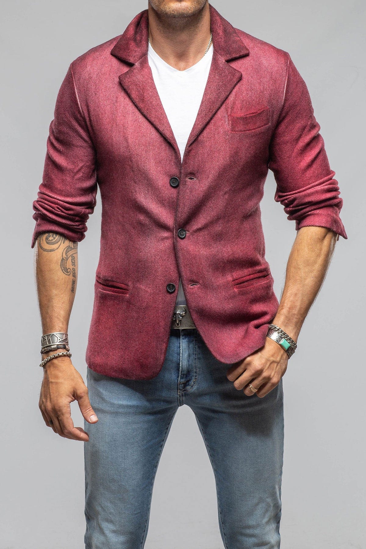 Airbloom Attitude Sport Coat In Wine - AXEL'S