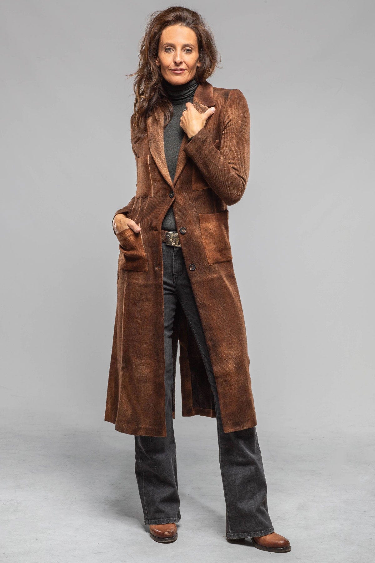 Avant Toi Akasha Wool Cashmere Duster In Antelope Ladies - Tailored - Jackets