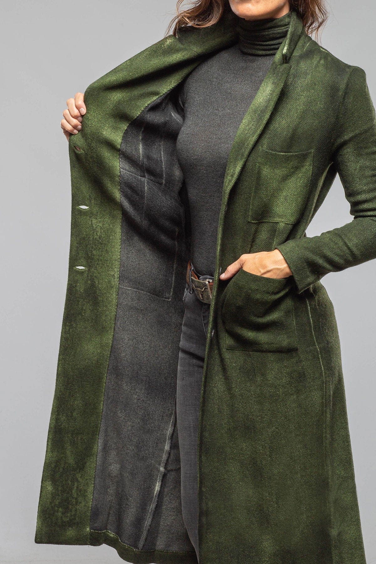 Avant Toi Akasha Wool Cashmere Duster In Shrub Ladies - Tailored - Jackets