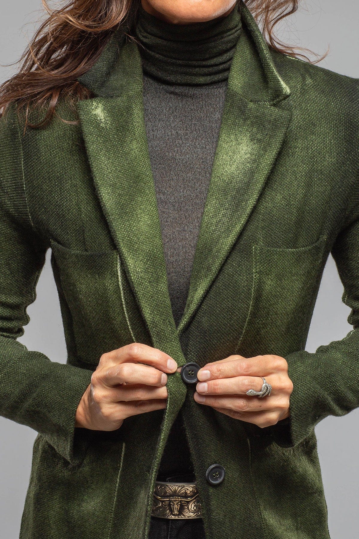 Avant Toi Akasha Wool Cashmere Duster In Shrub Ladies - Tailored - Jackets