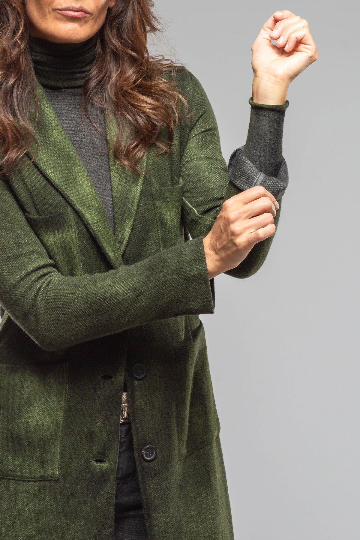 Avant Toi Akasha Wool Cashmere Duster In Shrub Ladies - Tailored - Jackets
