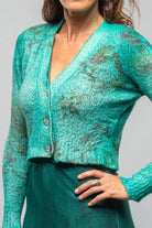 Avant Toi Ancona Cropped Cardigan In Mint Ladies - Sweaters