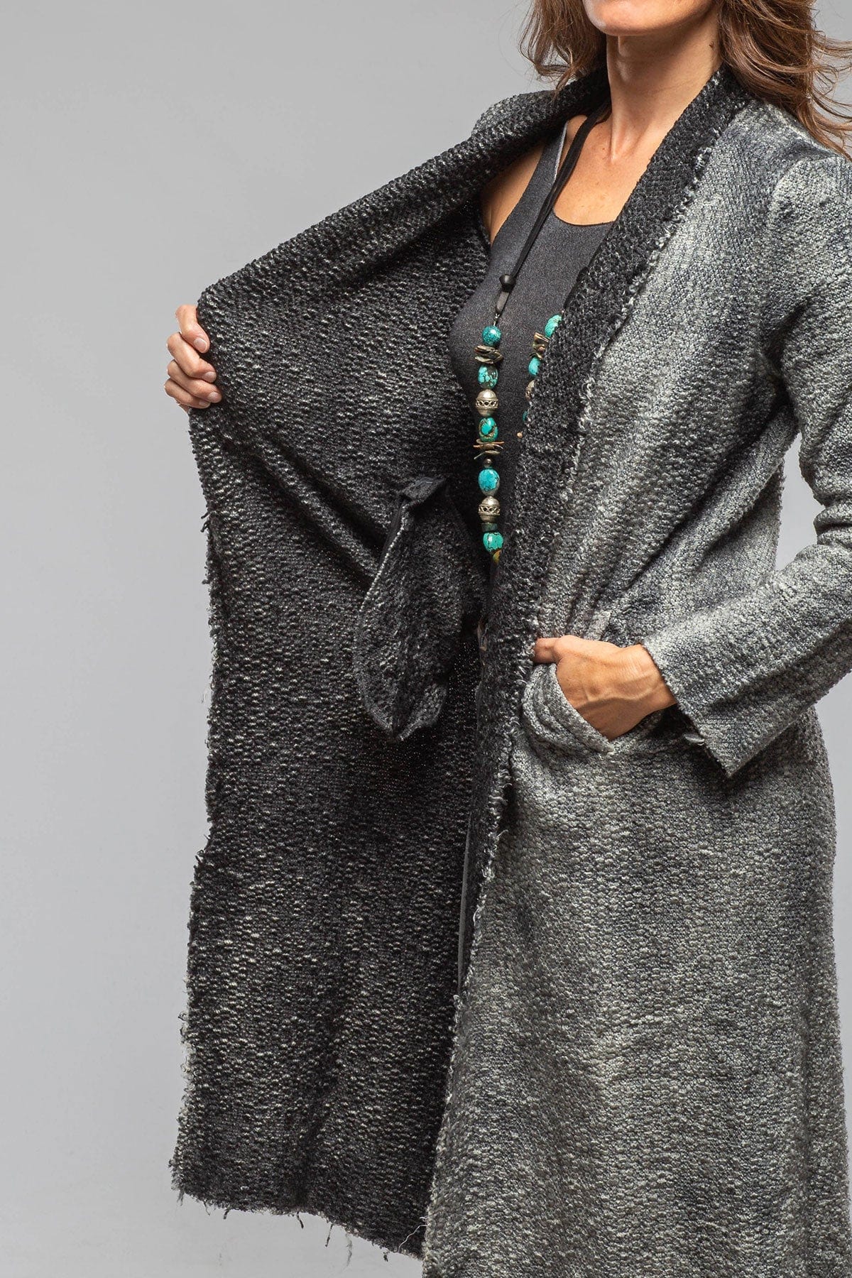 Avant Toi Calla Boucle Sweater Coat In Husky Ladies - Sweaters