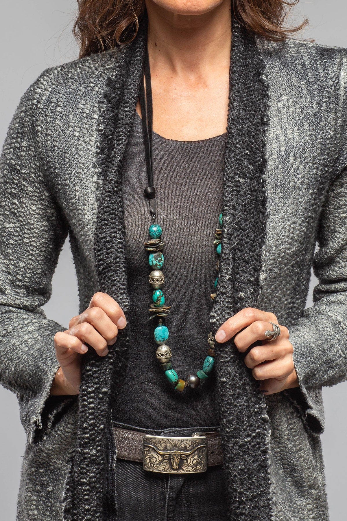 Avant Toi Calla Boucle Sweater Coat In Husky Ladies - Sweaters