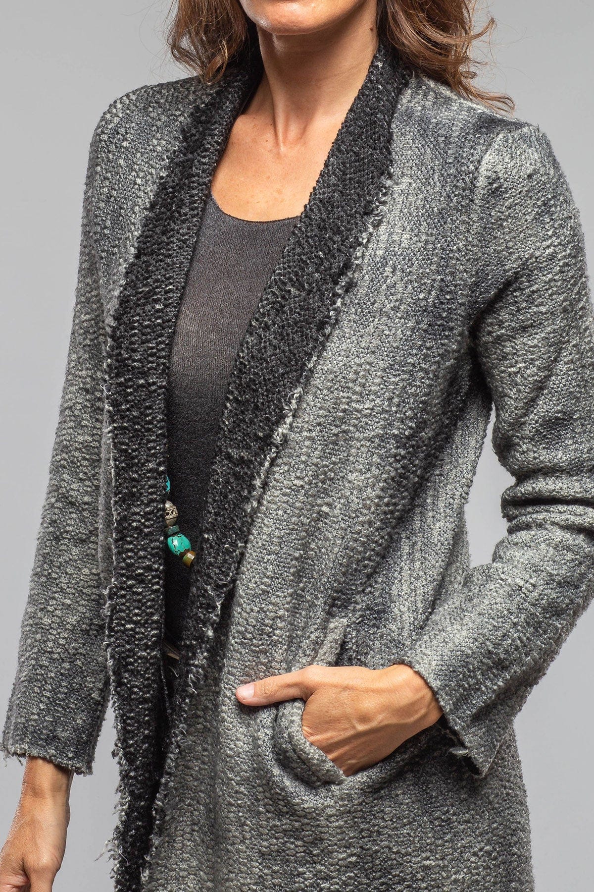 Avant Toi Calla Boucle Sweater Coat In Husky Ladies - Sweaters