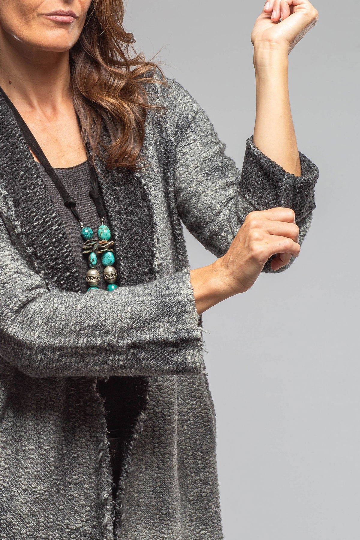 Avant Toi Calla Boucle Sweater Coat In Husky Ladies - Sweaters